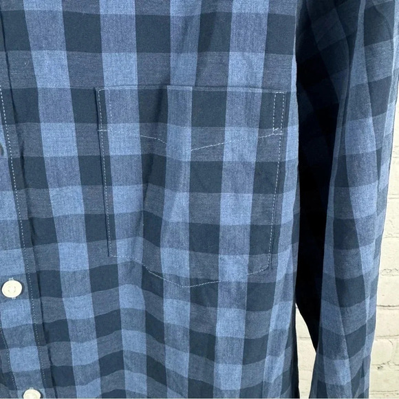 Goodthreads Blue Plaid Casual Long Sleeve Button Down Shirt Size Large - Picture 4 of 8